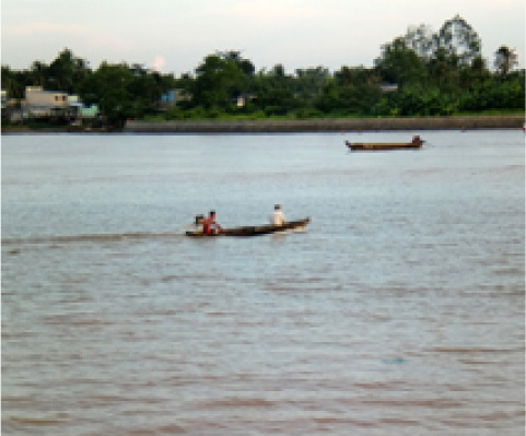 ベトナムのメコン川
